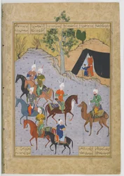 The Arab Berates His Guests, illustration from the Haftawrang